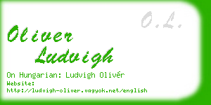 oliver ludvigh business card